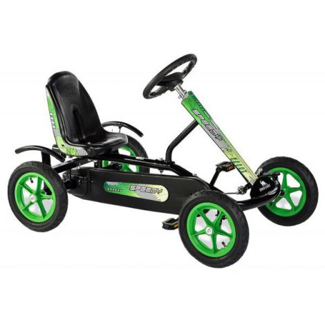 Kart Cu Pedale Speedy Bf1 (negru verde) - imagine 12